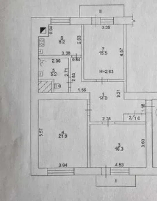 Продажа 3-комнатной квартиры 89 м²