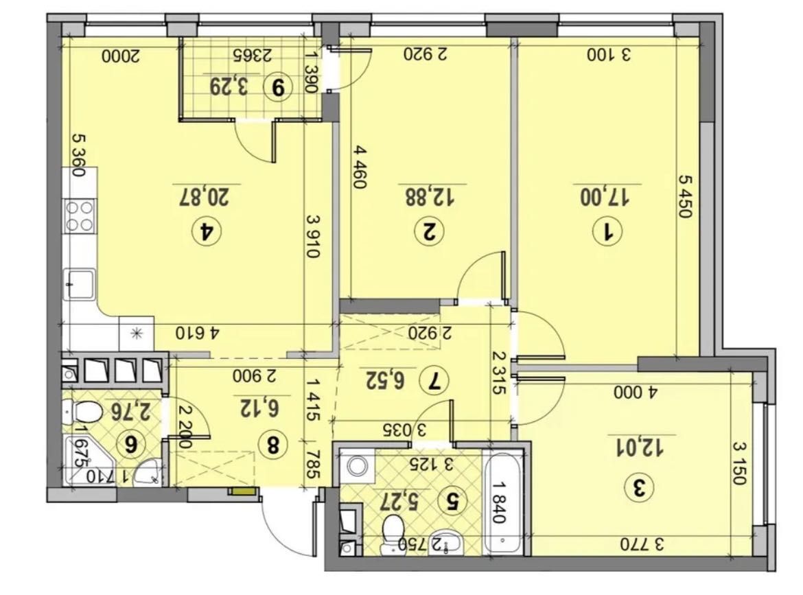 Продаж 3-кімнатної квартири 88 м²