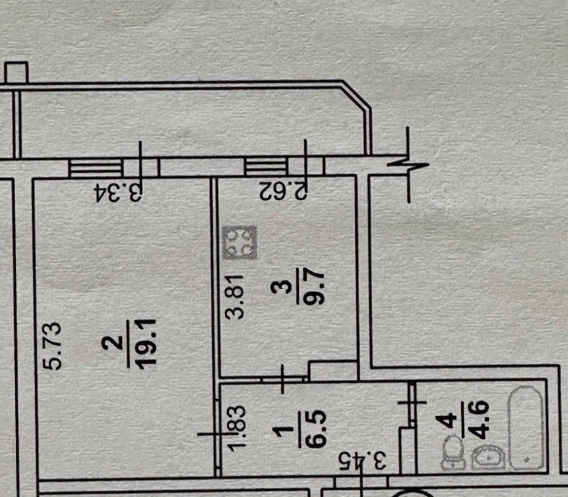 Продаж 1-кімнатної квартири 42 м²