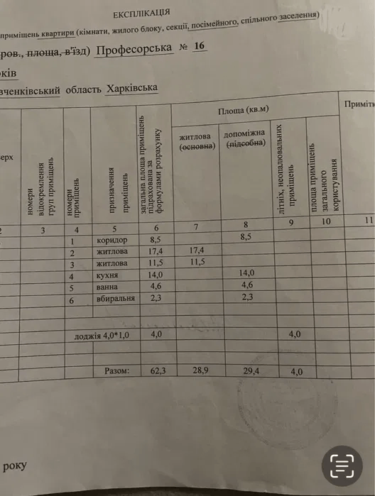 Продаж 2-кімнатної квартири 62 м²