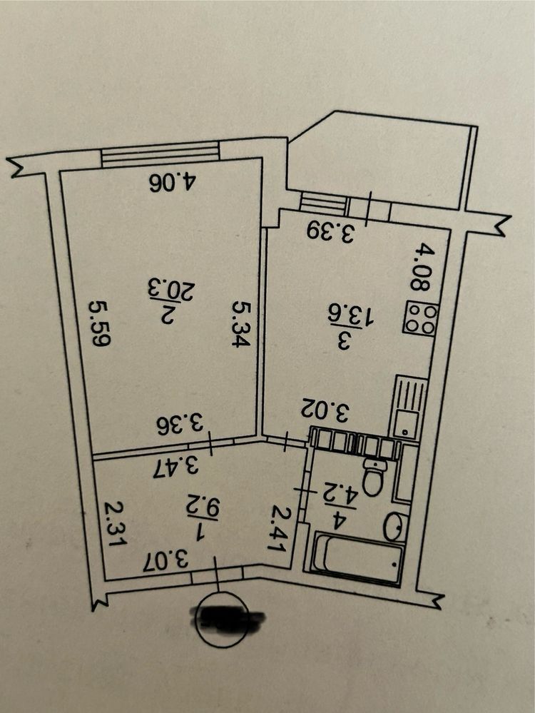 Продаж 1-кімнатної квартири 48 м²