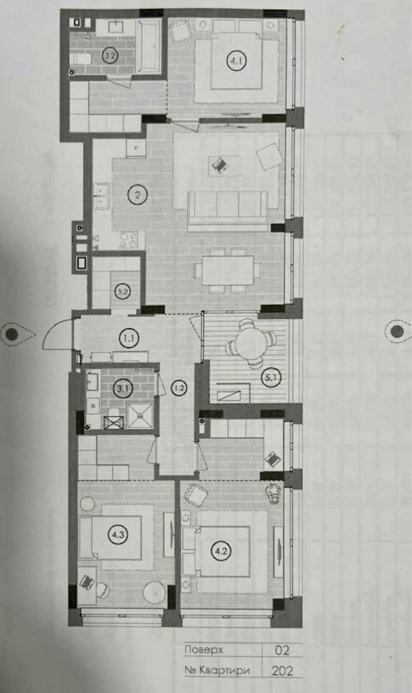 Продаж 3-кімнатної квартири 105 м²