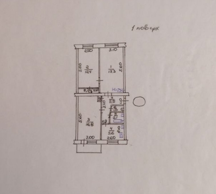 Продаж 3-кімнатної квартири 63 м²