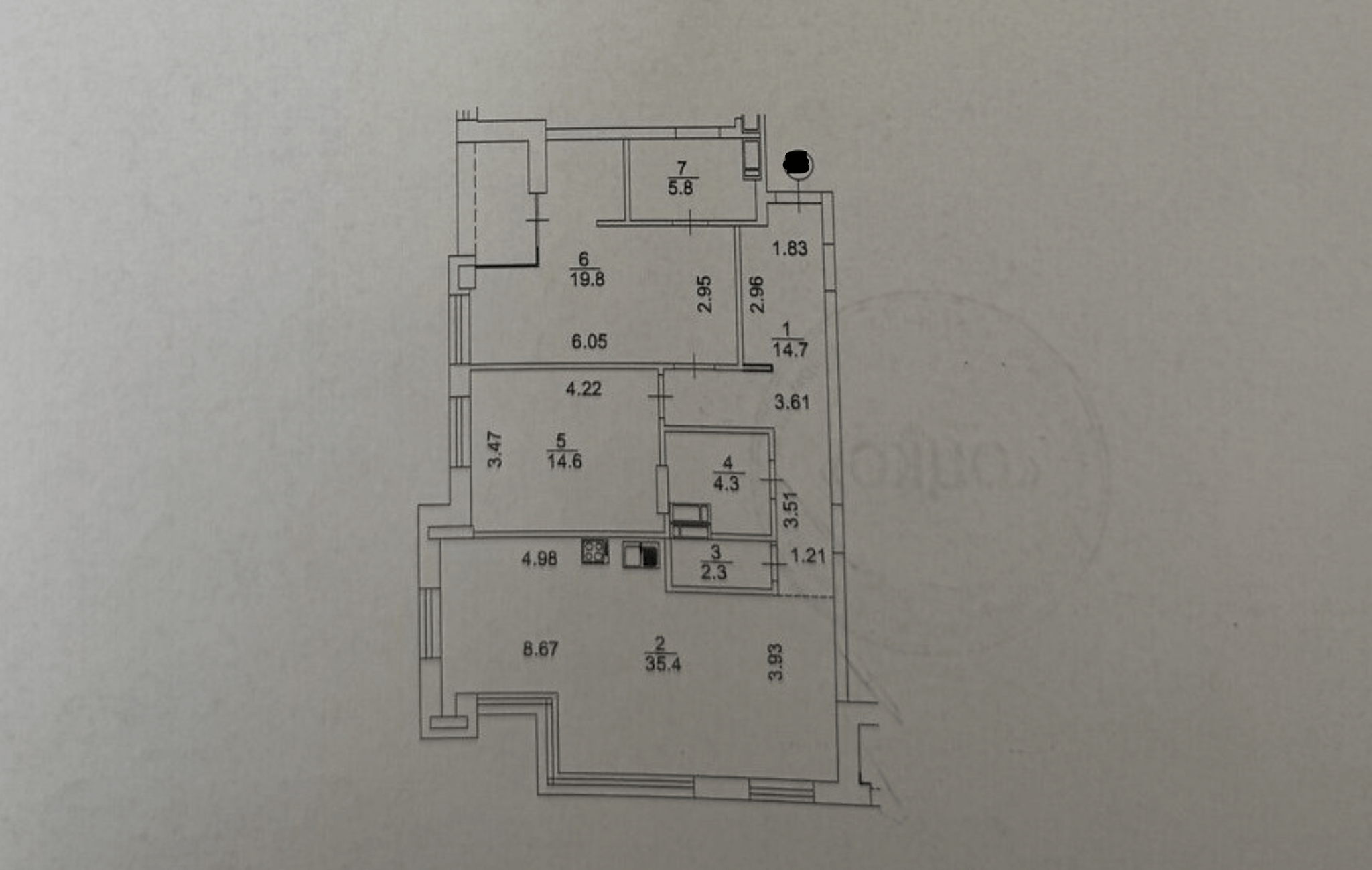 Продажа 2-комнатной квартиры 97 м²