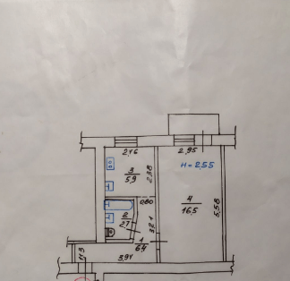 Продажа 1-комнатной квартиры 32 м²