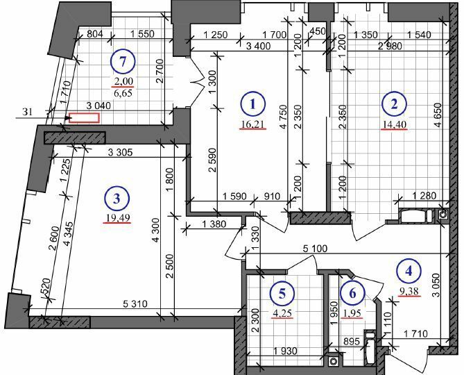 Продаж 2-кімнатної квартири 72 м²