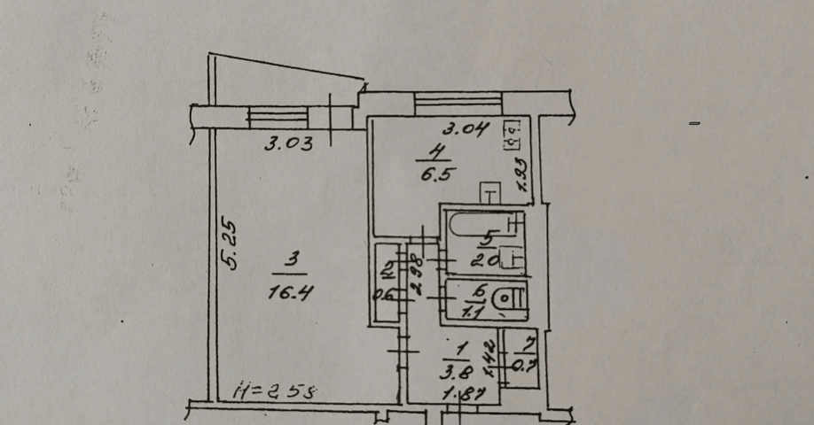 Продаж 1-кімнатної квартири 32 м²