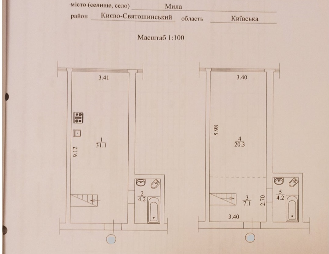 Продаж 2-рівневої квартири 67 м², Спортивна вул., 22