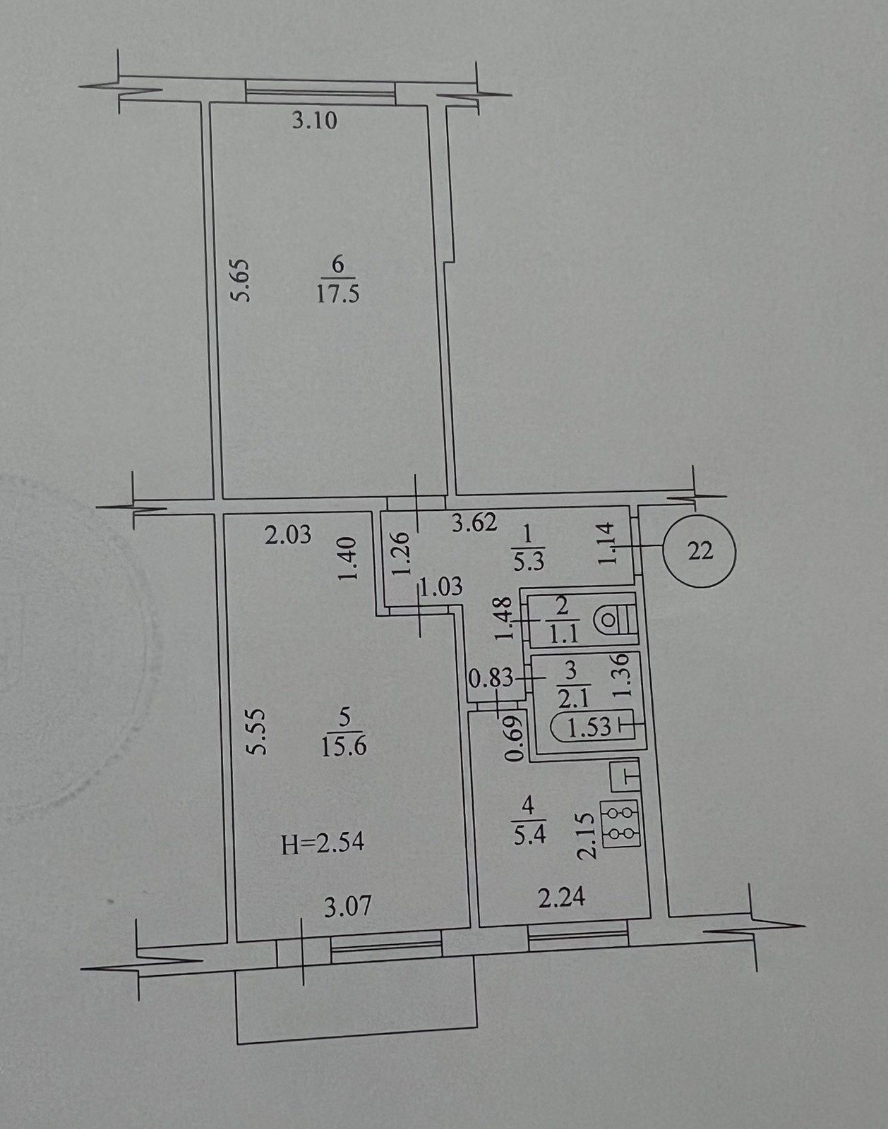 Продаж 2-кімнатної квартири 47 м²