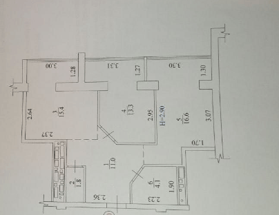 Продаж 2-кімнатної квартири 62 м²