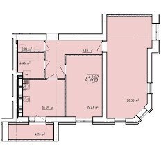 Продаж 2-кімнатної квартири 71 м²