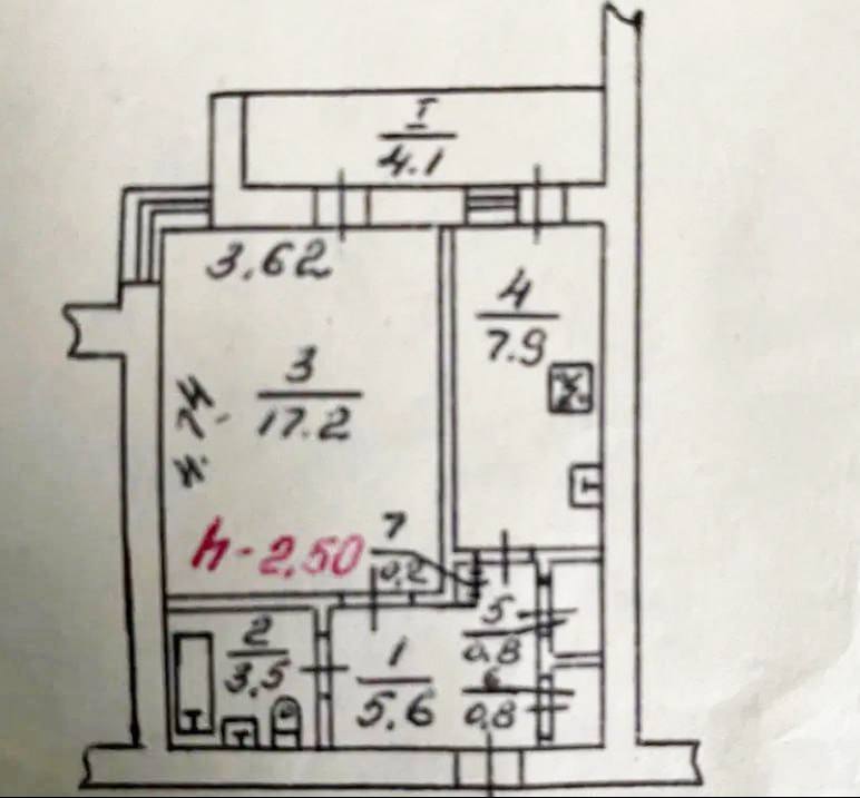 Продажа 1-комнатной квартиры 38.3 м², Харьковская ул.