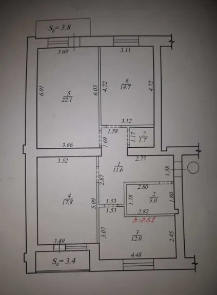 Продажа 3-комнатной квартиры 92.1 м², Засумская ул.