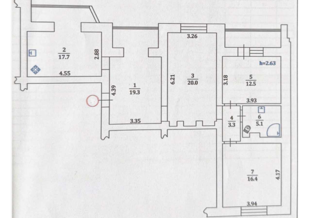 Продажа 3-комнатной квартиры 96.3 м², Виктора Йовы ул., Баталіна, 2а