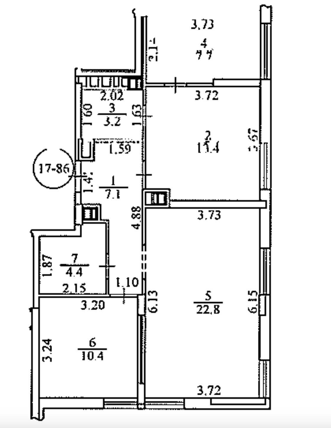 Продажа 2-комнатной квартиры 69 м²