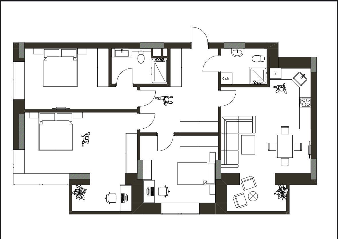 Продажа 3-комнатной квартиры 106 м²