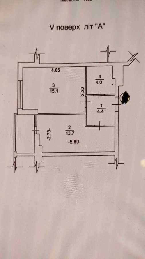 Продаж 1-кімнатної квартири 39.2 м², Кобилянської Ольги, 1В/11