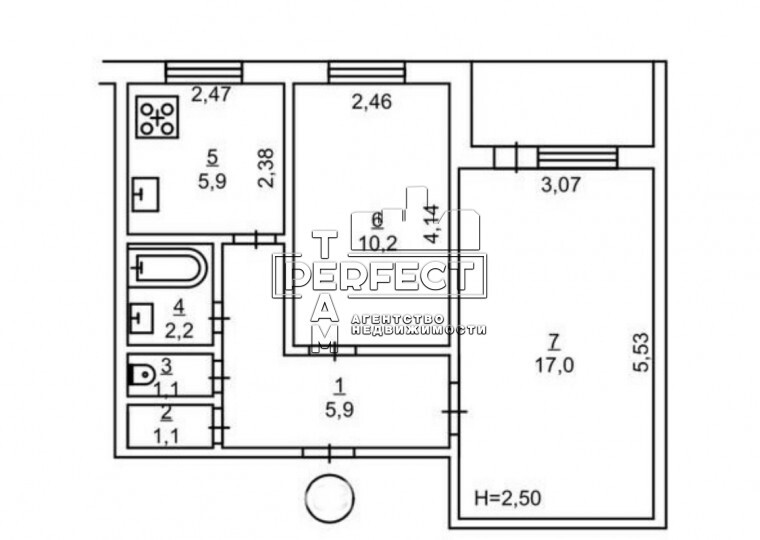 Продажа 2-комнатной квартиры 46 м², Академика Булаховского ул., 34А