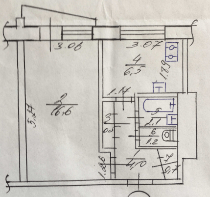 Продаж 1-кімнатної квартири 32 м²