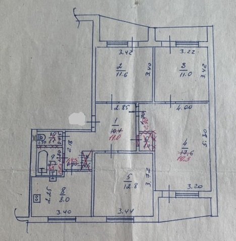 Продаж 4-кімнатної квартири 83 м²