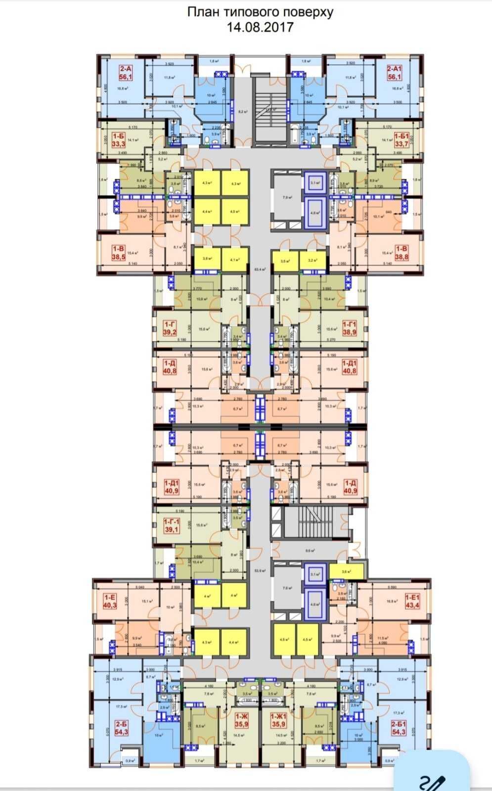 Продажа 1-комнатной квартиры 45.2 м², ЖК на ул. Университетская, 1Т/1, ДОМ 1