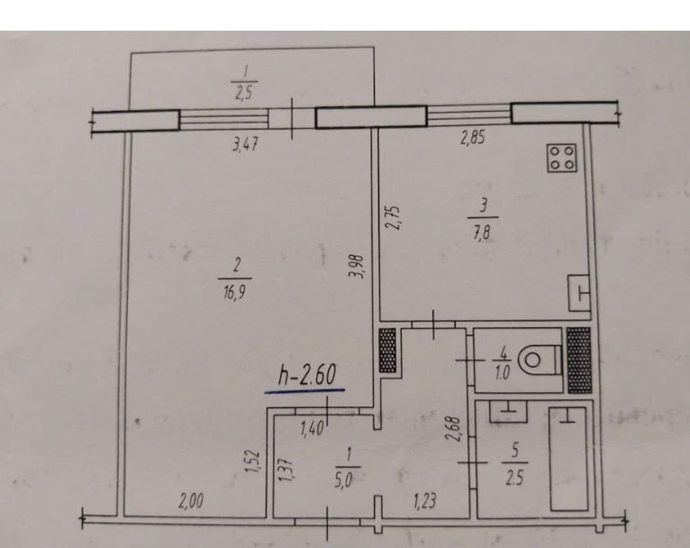 Продажа 1-комнатной квартиры 36 м², Михаила Лушпы просп.