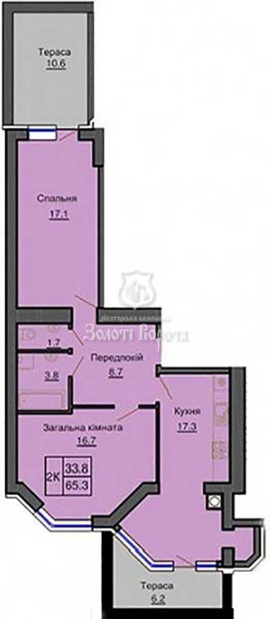 Продажа 2-комнатной квартиры 70 м², Миру, 7