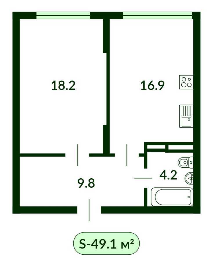 Продаж 1-кімнатної квартири 50 м², Михайла Максимовича вул., 32Б