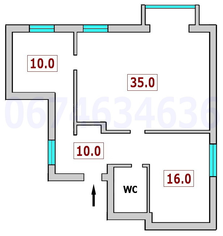 Аренда офиса 75 м², Большая Васильковская ул., 92