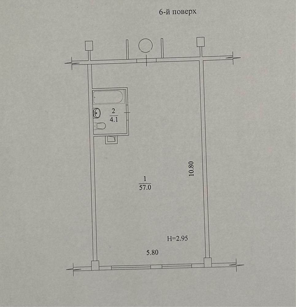 Продаж 3-кімнатної квартири 61.1 м²