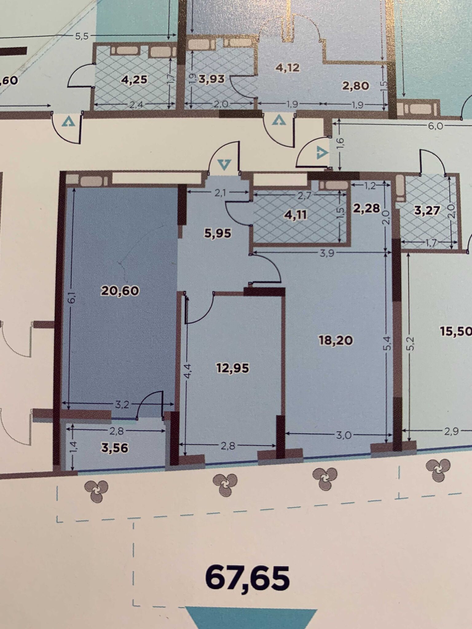 Продаж 2-кімнатної квартири 67 м²