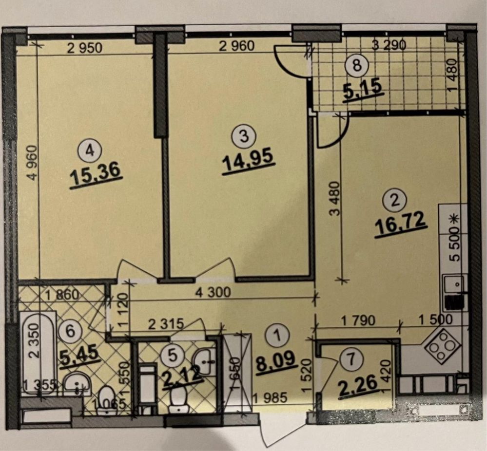 Продажа 2-комнатной квартиры 70 м²