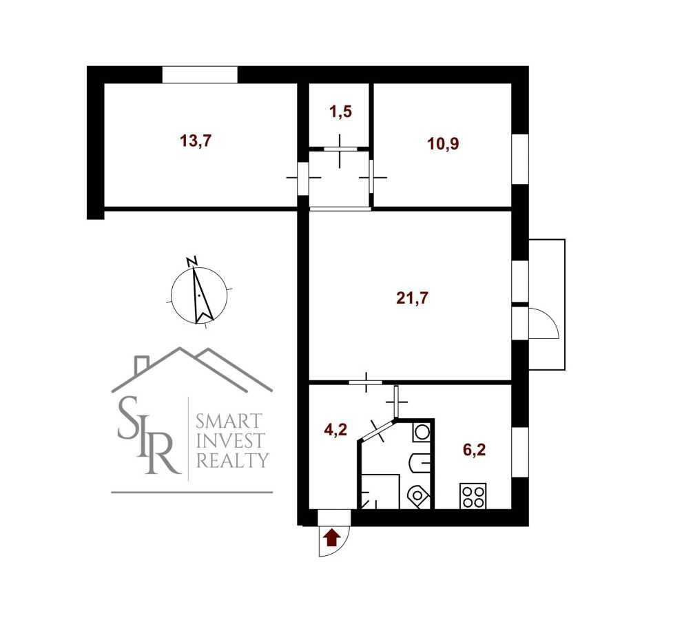 Продажа 3-комнатной квартиры 61 м², Победы просп., 12