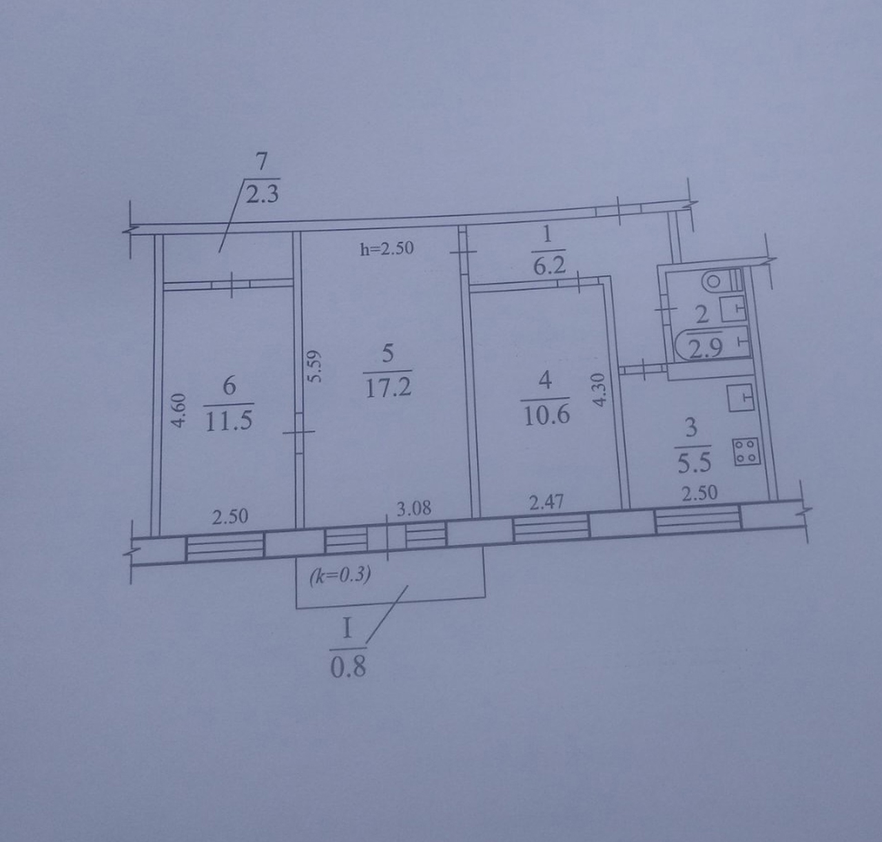 Продаж 3-кімнатної квартири 57 м², Петра Калнишевського вул., 64