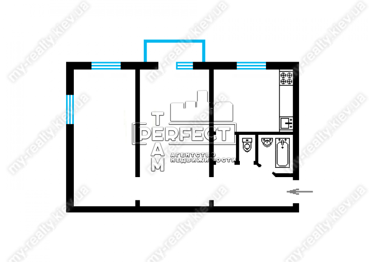 Продажа 2-комнатной квартиры 44 м², Перова бул., 9Б