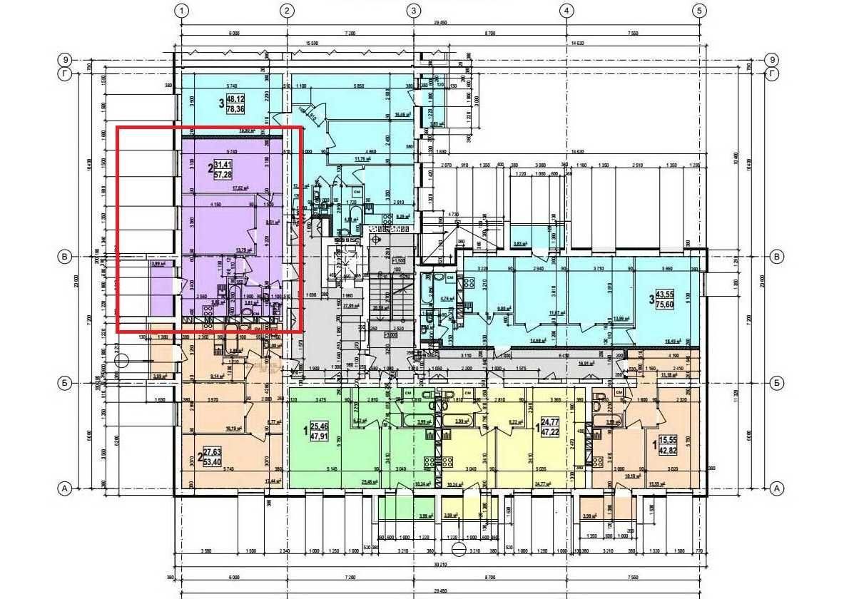 Продаж 2-кімнатної квартири 57 м²