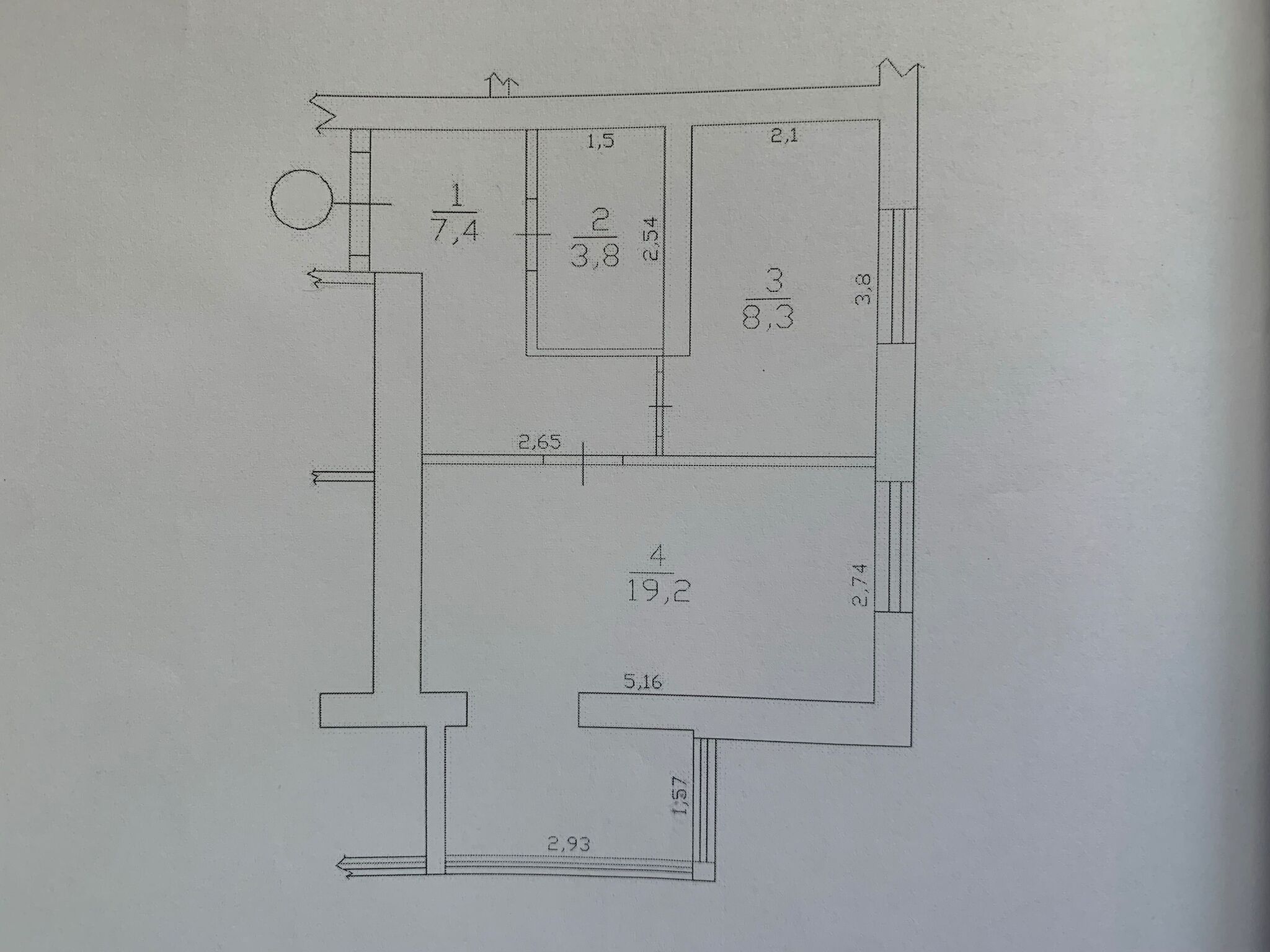 Продаж 1-кімнатної квартири 38 м²