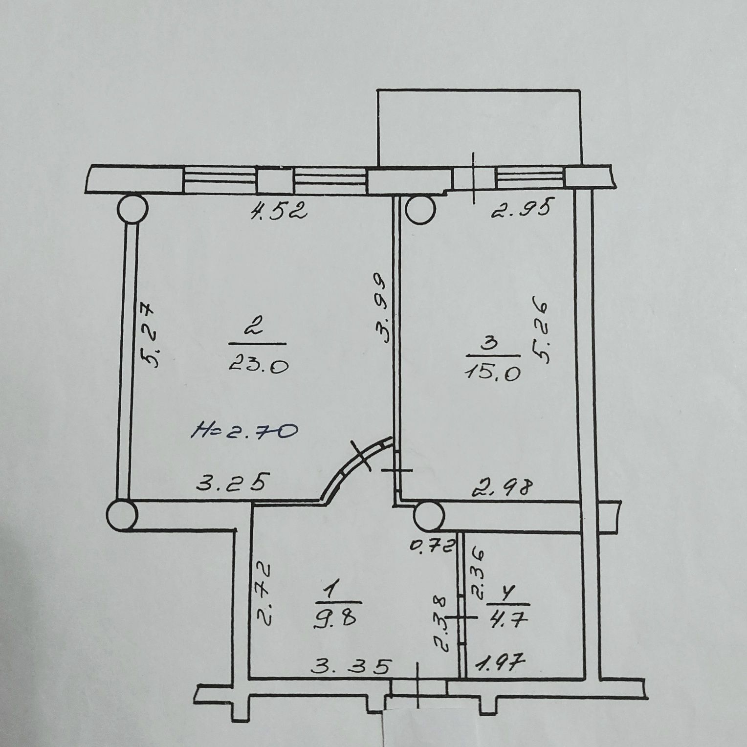 Продаж 2-кімнатної квартири 54 м²