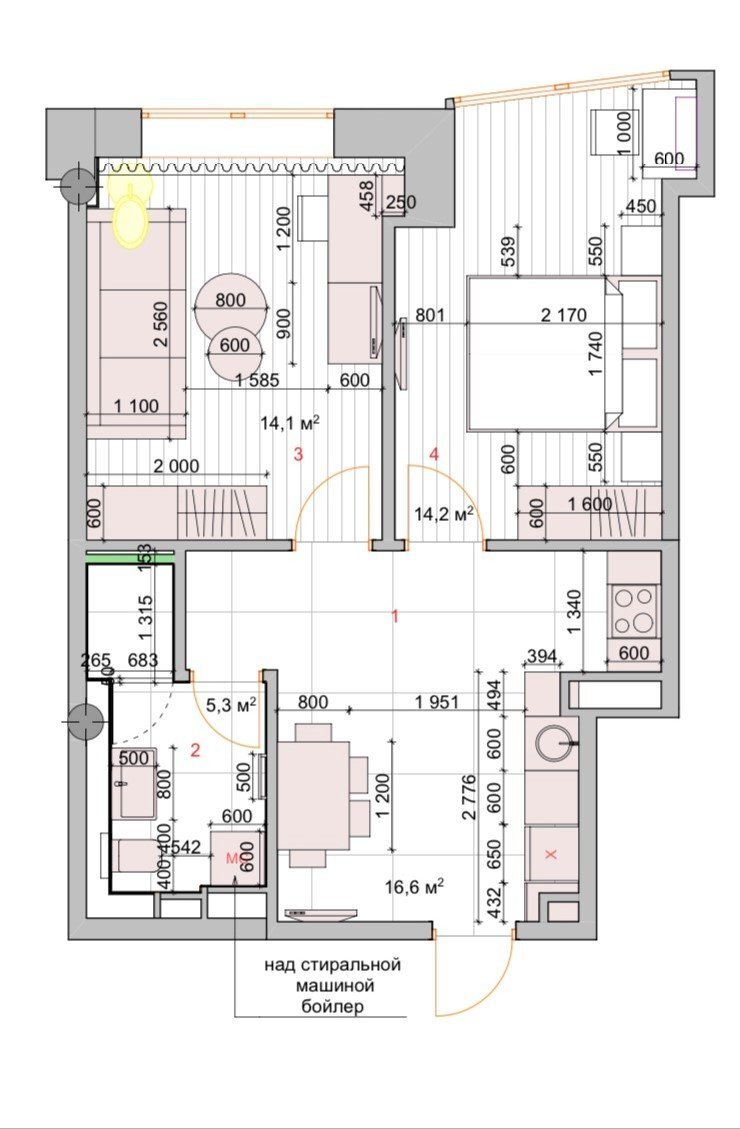 Продаж 2-кімнатної квартири 51 м²