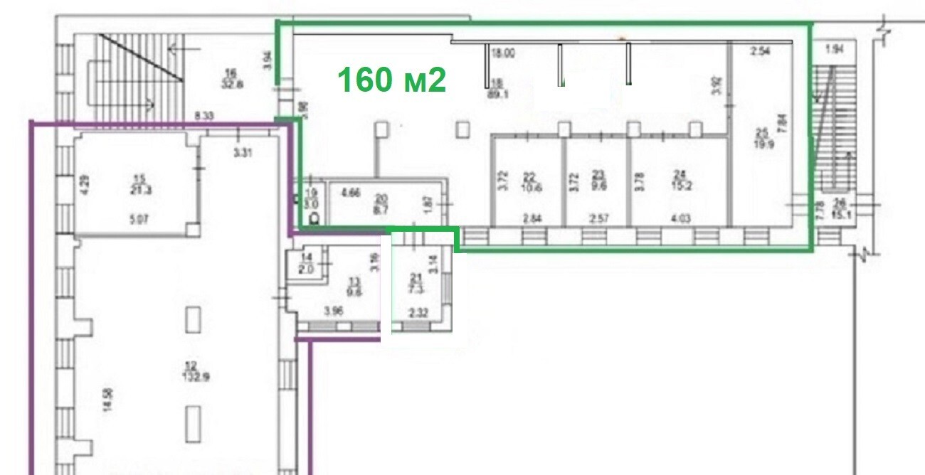 Аренда офиса 160 м², Верхний Вал ул.