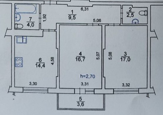 Продаж 2-кімнатної квартири 68 м², Багговутівська вул., 25