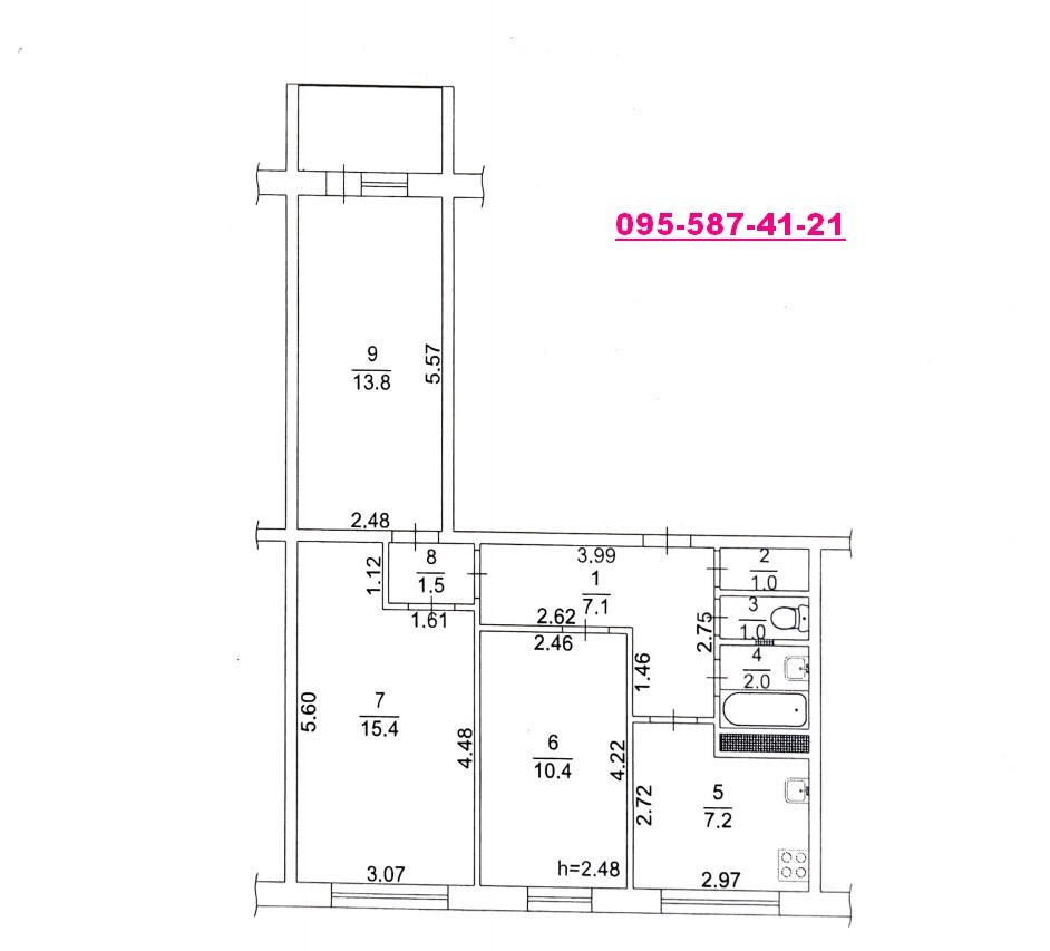 Продаж 3-кімнатної квартири 63 м², Анатолія Солов'яненко вул., 16