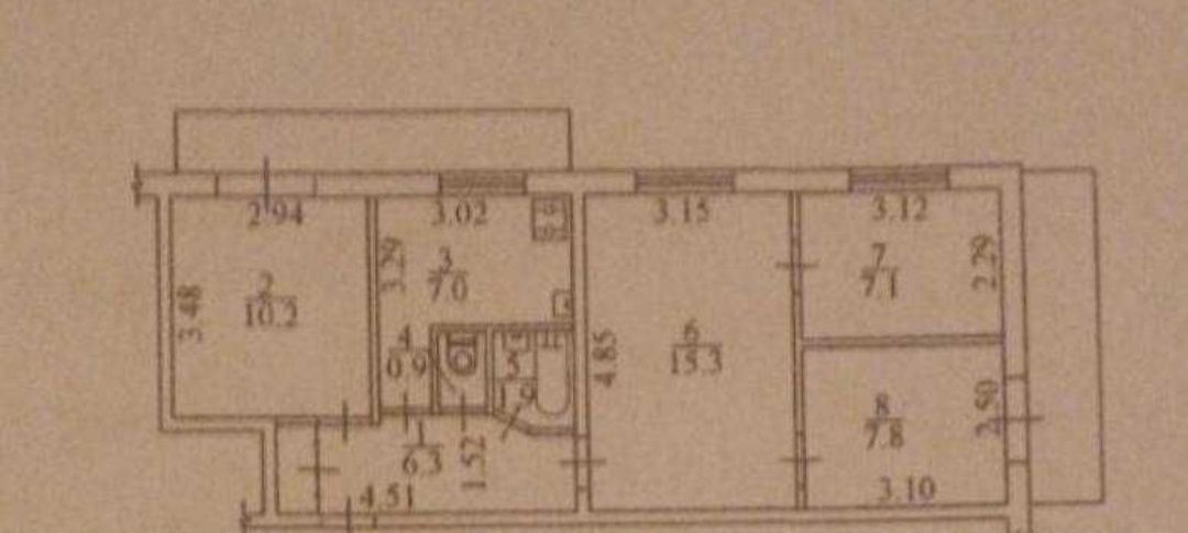 Продажа 4-комнатной квартиры 59 м²