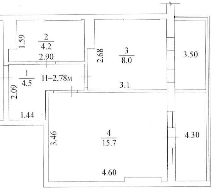 Продаж 1-кімнатної квартири 40 м²