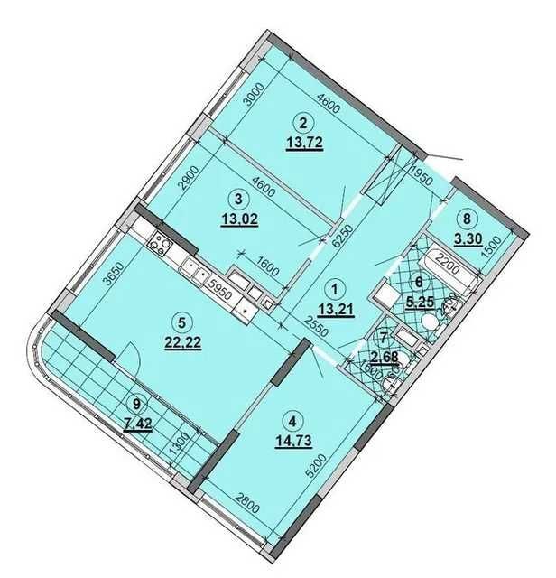 Продажа 3-комнатной квартиры 97 м²