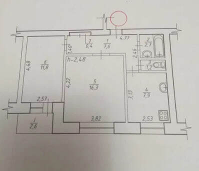 Продажа 2-комнатной квартиры 50.5 м², Харьковская ул.