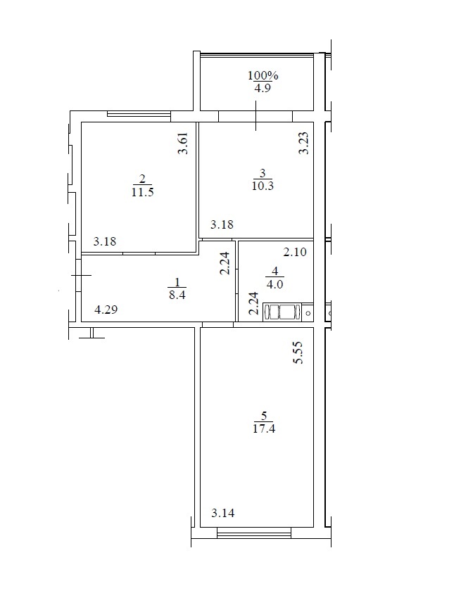 Продаж 2-кімнатної квартири 56.4 м², Стеценка вул., 75-Р