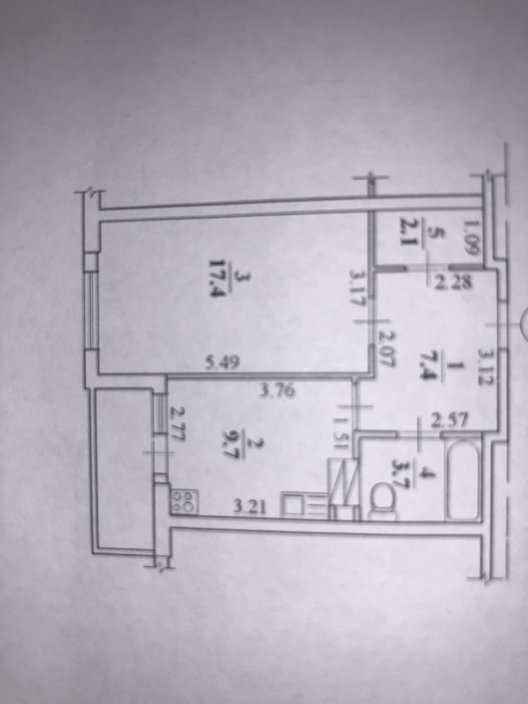 Продаж 1-кімнатної квартири 40 м²