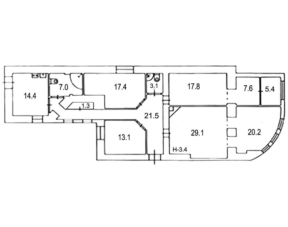 Продаж 4-кімнатної квартири 158 м²