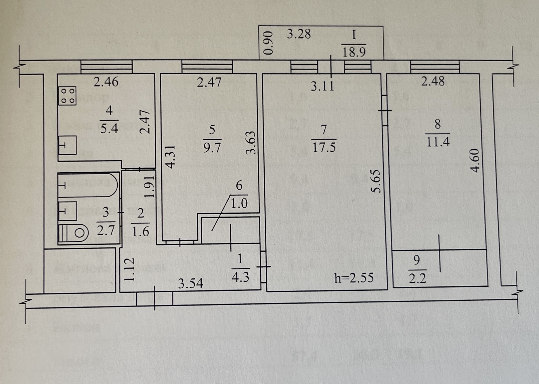 Продаж 3-кімнатної квартири 57 м², Петра Калнишевського вул., 26